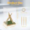 Baseball Display Box Acrylic Cube Baseball Stand with Wood Stand and Simulation Turf Multipurpose Storage Box Tabletop Decor