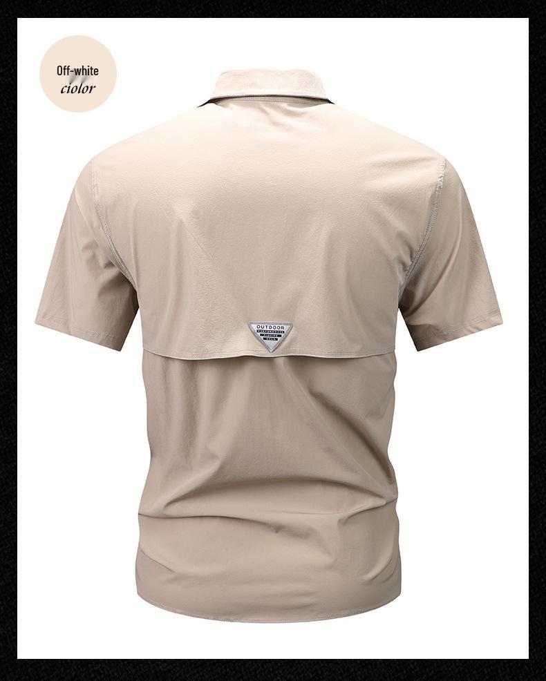 Herren Sommer Schnelltrocknendes Kurzarm Taktisches Hemd - Atmungsaktiv, Dehnbar, Mehrere Taschen, Lockerer Schnitt, Kühlendes Gefühl.