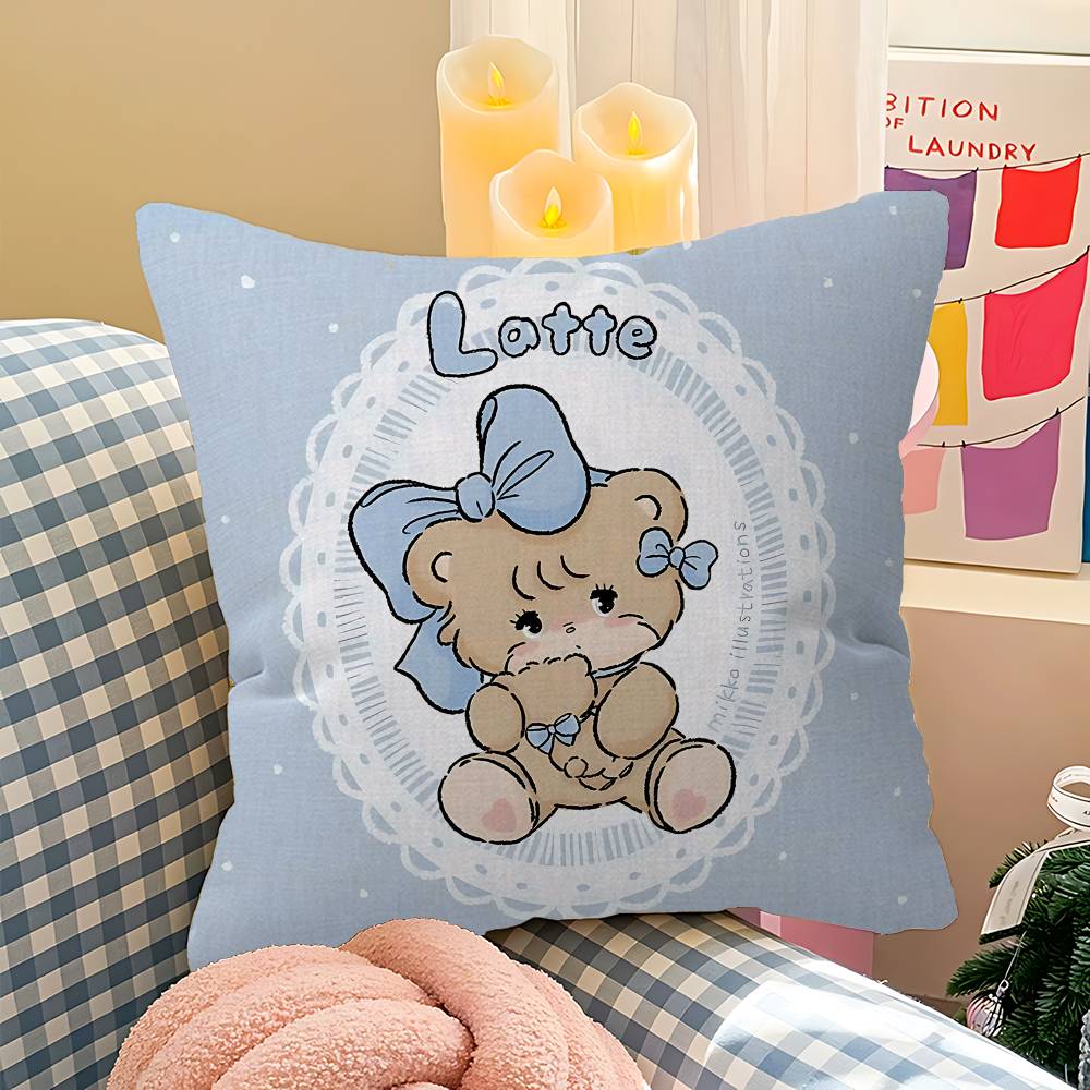 Cute M-Mikko I-Illustrations Pillowcase Toon Gift Cushion Cover Bedroom Home Sofa Chair Seat Decor Pillow Case