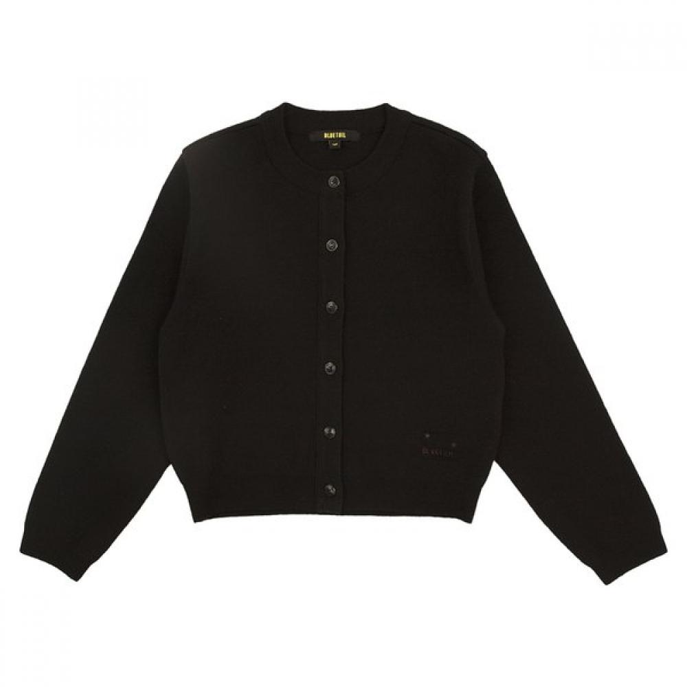Bluetail Standard Fit Round Wool Blend Cardigan Azh2ck02bk