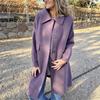 Autumn and Winter New Solid Color Casual Single-breasted Woolen Jacket Coat Women