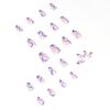 Color Block Line Design Wearable Manicure Nail Stickers – Removable False Nails