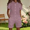 Children's Casual Fashion Shirt Button Top Shorts Set