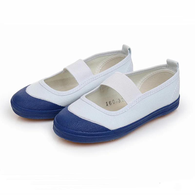 

Мода 2025 Белые парусиновые танцевальные гимнастические туфли для детей и взрослых с неглубоким вырезом и эластичной лентой 31