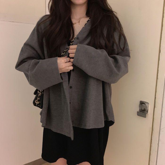 Women's Solid Color Short Jacket - Spring/Summer Casual Loose Slimming Cardigan
