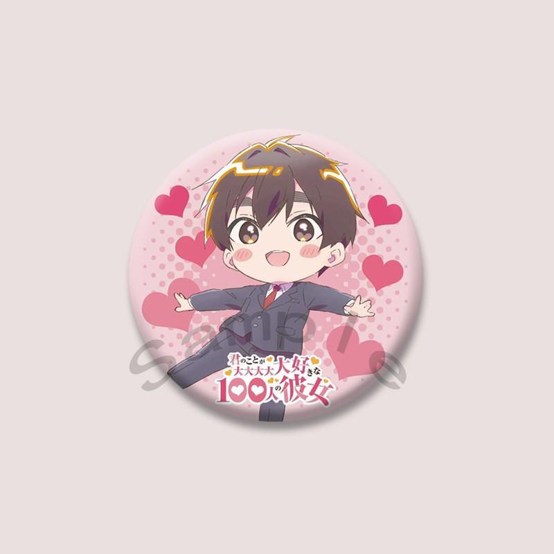 The 100 Girlfriends Who Really Love You Anime Brooches Cartoon Figure Nano Eiai Karane Inda Badges Bag Hat Clothes Button Pins