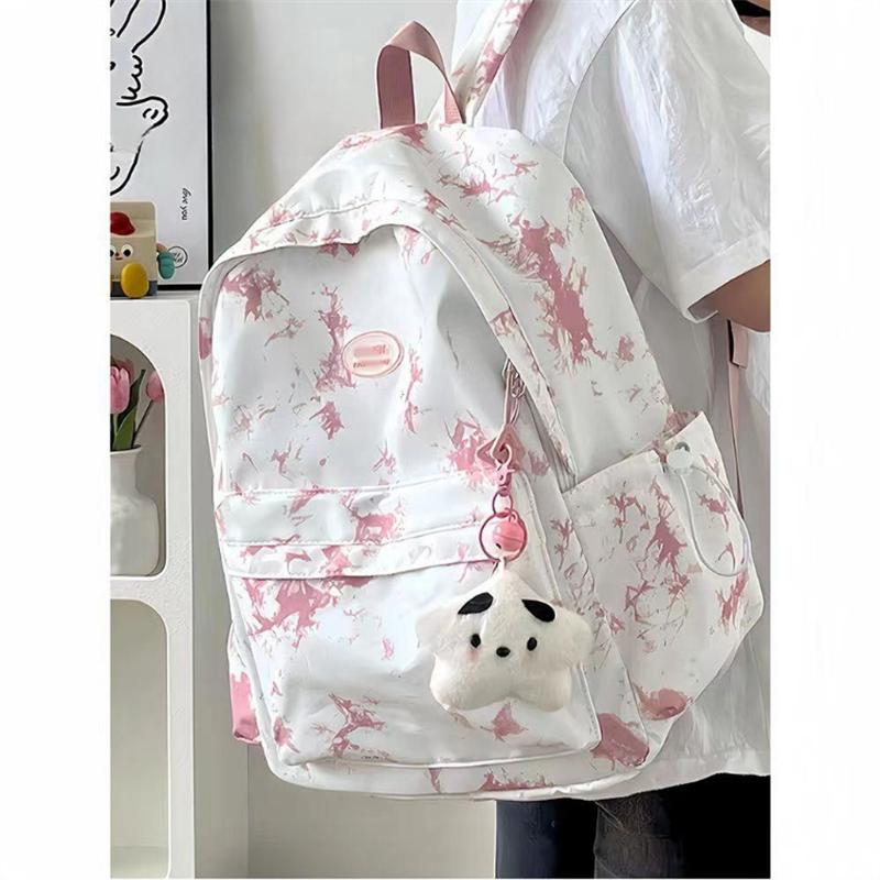 Tie-dye Niche Ins Style Schoolbag Simple and High School Students Backpack