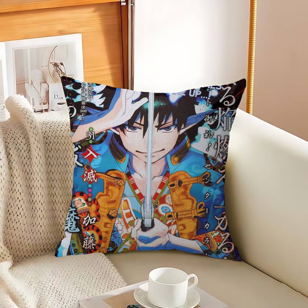 Blue Exorcist Cushion Cover Pillowcase Upholstery Sofa Throw Pillow Home Decor Pillowcas