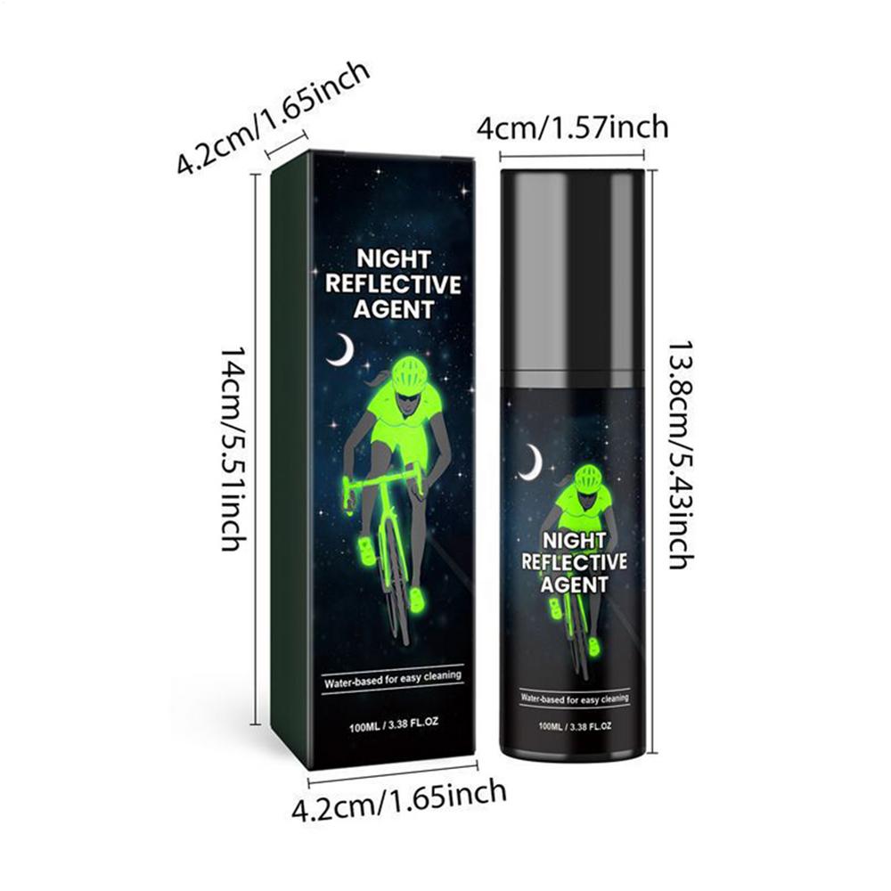 Reflective Spray Paint 100ml Glowing Paint For Bike Night Riding Long Lasting Glow Paint For Clothes Bicycles Skateboards Canvas