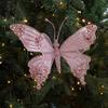 25cm Christmas Artificial Butterfly Sparkling Christmas Hanging Decoration New Christmas Gift