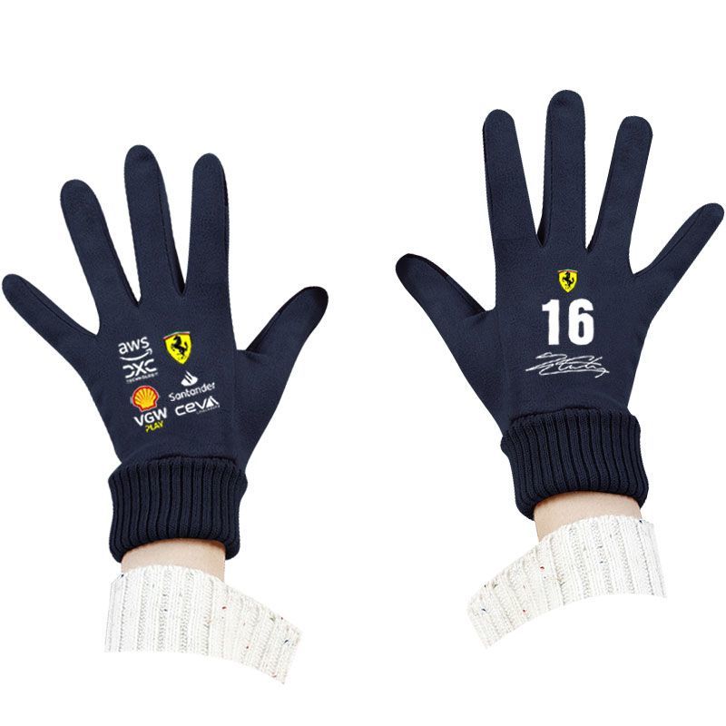 Neue F1 Ferrari Rennteam Touchscreen-Handschuhe Separate Finger Cycling Warmer Handschuh Für Ferrari F430 488 458 FF F12berlinetta