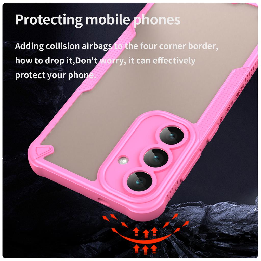 For Samsung Galaxy S25 FE Case PC + TPU Semi-Transparent Frosted Finish Protective Phone Cover