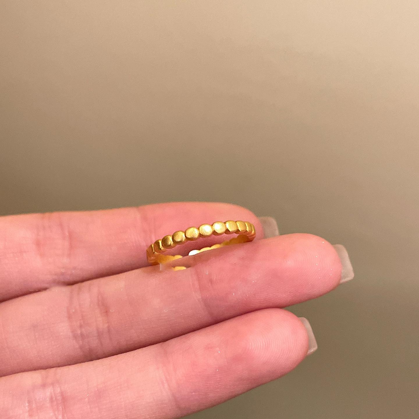 Retro simple zircon geometric round tiger s eye ring index finger ring personalized jewelry women