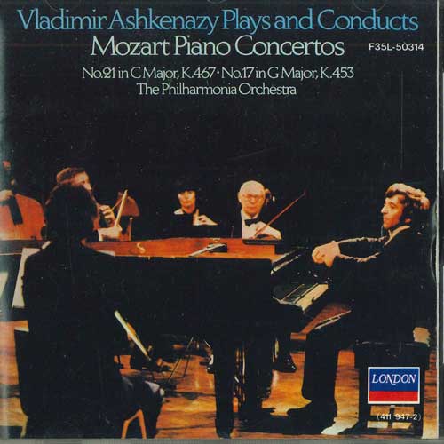

CD V.ASHKENAZY - Piano Concerto No.21 K.467 & No.17 F35L50314 POLYDOR Japan Obi Classical Used
