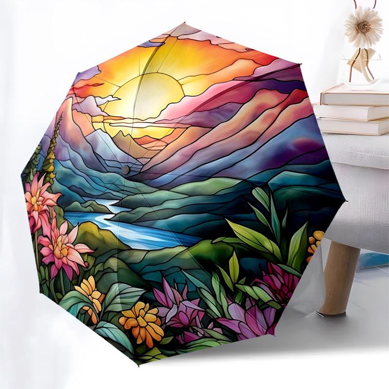 

1pc Sonic the Hedgehog Automatic Opening Folding Umbrella, 8 Bone Iron Frame, Portable Design for Outdoor Use, Ideal Gift for Fans, Travelers, Everyda