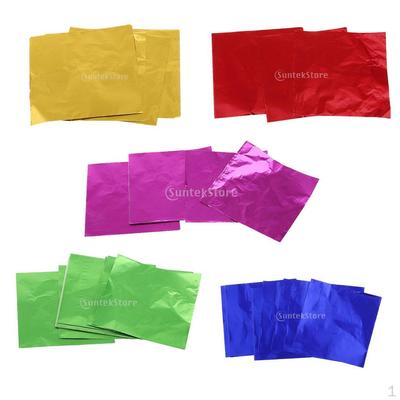 500 Pieces Candy Wrappers Confectionery Chocolate Wrapper Sweet Wrapping Aluminum Paper Lolly