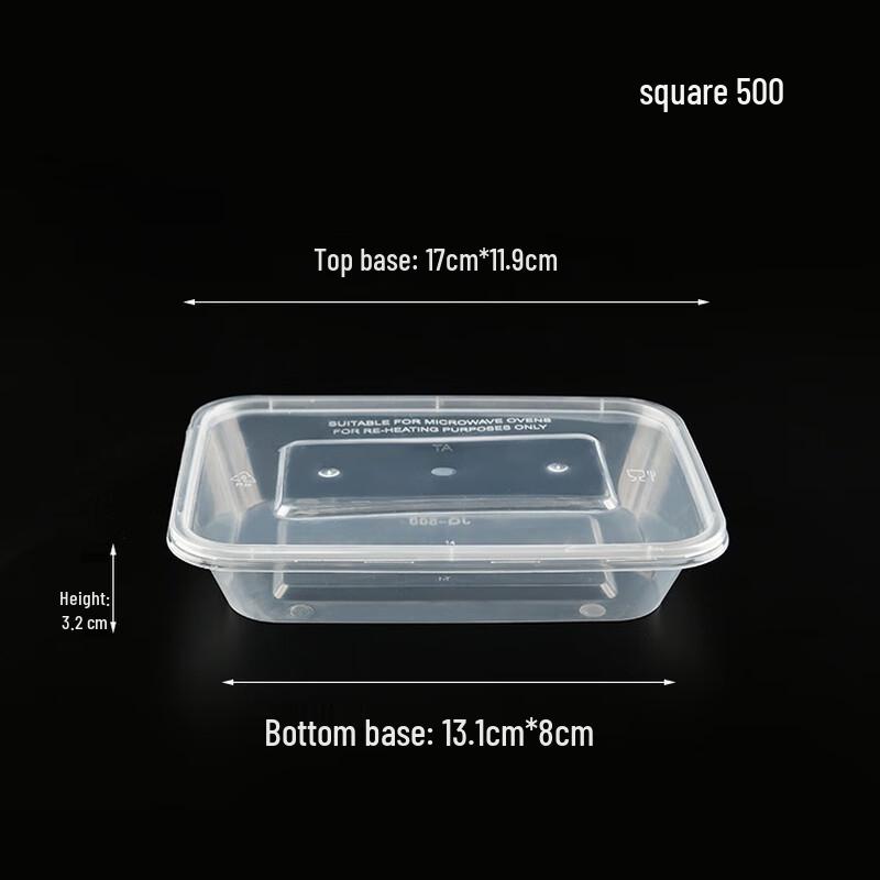 

Eco-Friendly Rectangular Disposable Food Containers with Lids