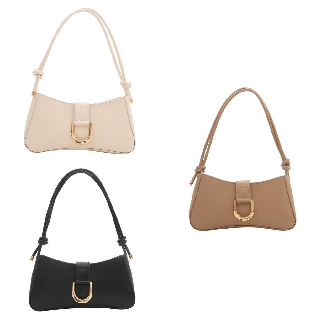Stylish Minimalist Casual Single Shoulder Bag Underarm Bag With Contrast Stitching Elements