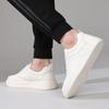 Men's 2025 Autumn Cowhide Leather Casual Sneakers with Thick Soles