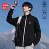 MINISO Men's Casual Stand-Collar Zip-Up Sweatshirt