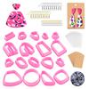 Polymer Clay Cutters DIY Clay Cutters Shapes for Polymer Jewelry Making with Earring Cards Hooks DIY Plastic Bags