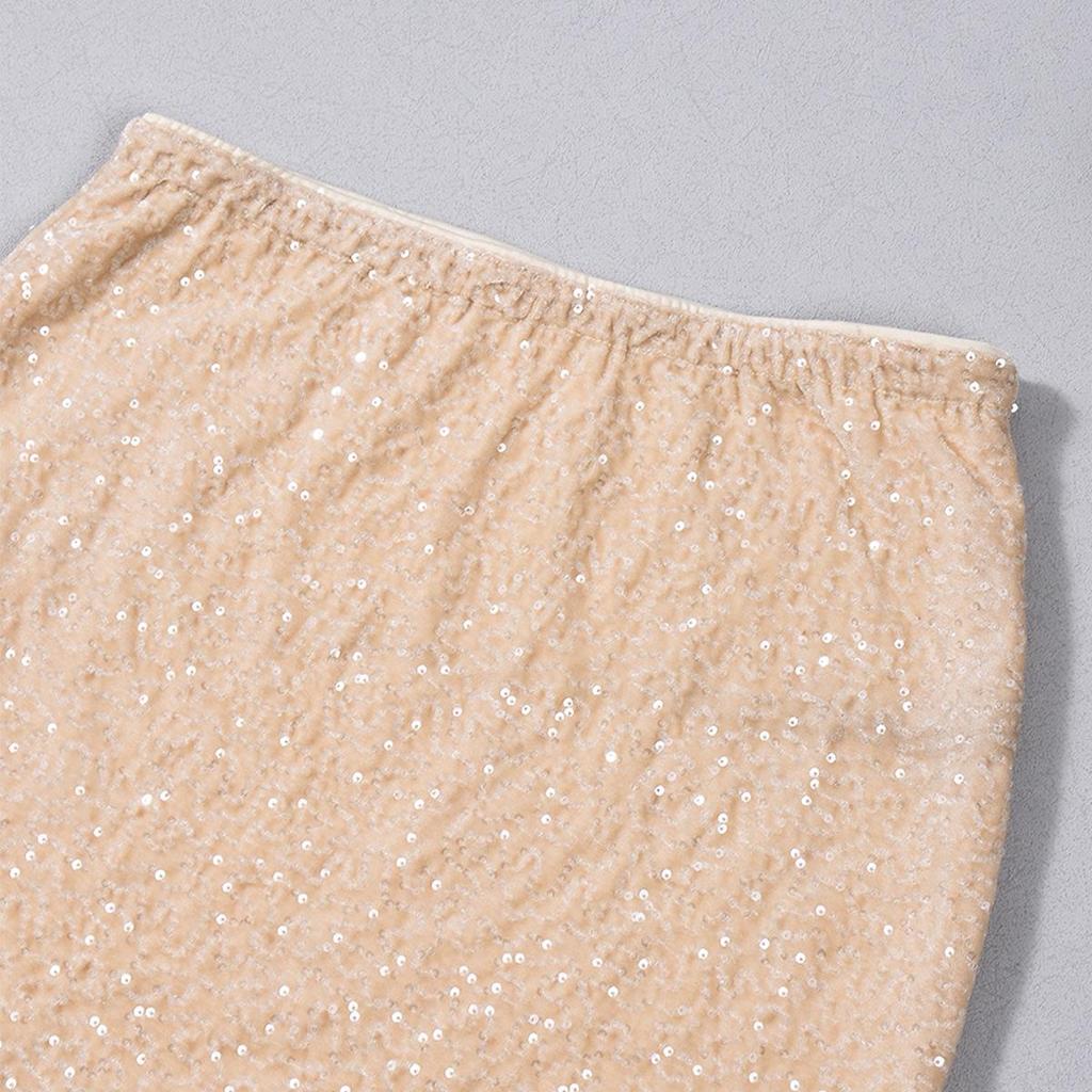 2025 Autumn Spicy Girl European Style Sequin Slim Fit Skirt