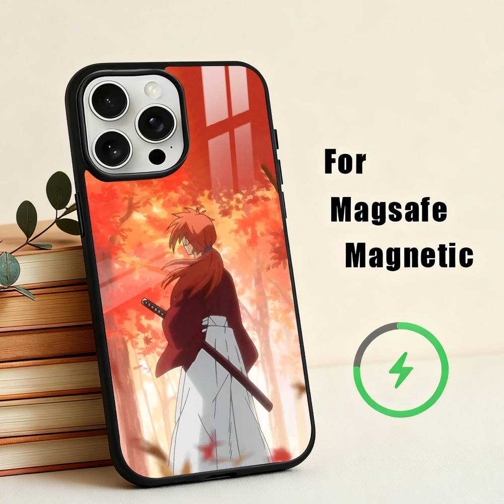 Anime R-Rurouni K-Kenshin-N Phone Case For iPhone17,16,15,14,13,12,11 Plus,Pro Max Magnetic For Magsafe Wireless Charging