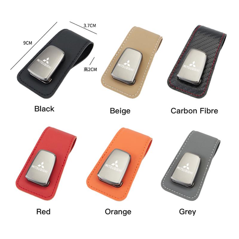 pdsh9 Car Sunshade Storage Multifunctional Glasses Clip Sunglasses Holder For Mitsubishi EK Pajero Xpander Eclipse Cross L200 Xforce