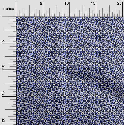 Cotton Flex Medium Blue Fabric Animal Skin Quilting Supplies Print Sewing Fabric By The Yard 40 Inch