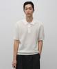 Crochet Knitted Polo Shirt [Ivory]