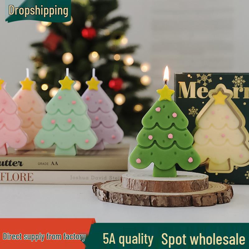 Christmas Tree Shaped Scented Candle Gift Box - Holiday Decoration & Souvenir