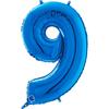 Palloncino Foil Numero 9 Blu, 66 Cm Grabo