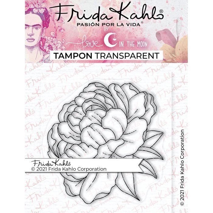Tampon transparent - Pivoine 1 - 9,5 x 6,5 cm