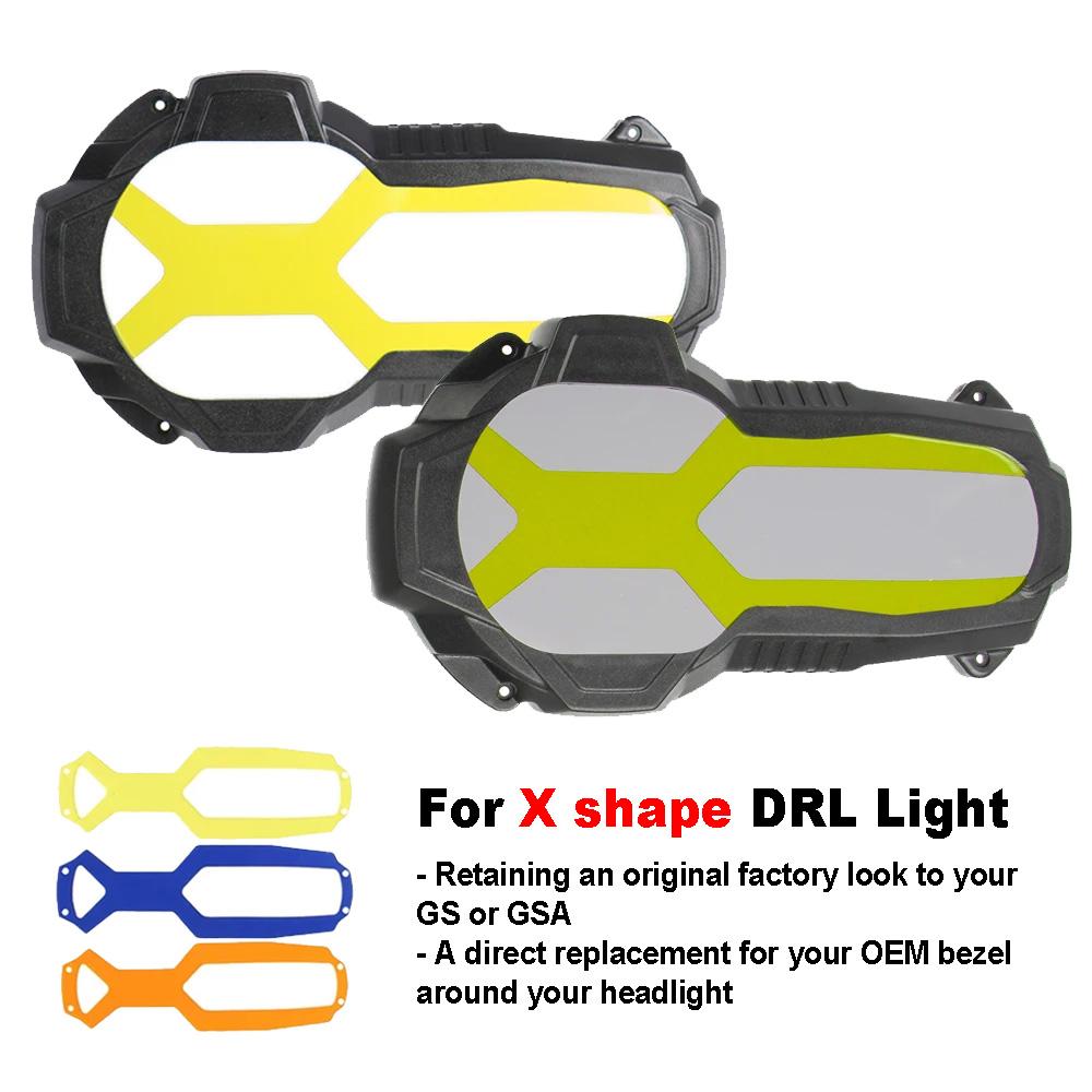 For BMW R1250GS Adventure 2018-2024 R1200GS ADV 2014-2020 Motorcycle Headlight Protector Headlight Guard 3 Fluorescent Covers