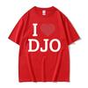 I Heart DJO Graphic Print Tee Shirt Unisex Women Fashion Hip Hop Short Sleeve Tshirt Oversized Cozy 100 Cotton T Shirt Streetwear