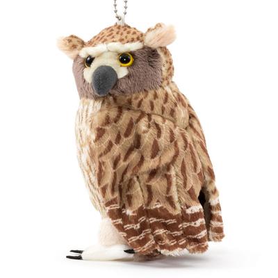 COLORATA Knuffel Mascotte, Blakiston's Visuil (Realistische Vogel met Ketting), Schattige Wilde Vogel Sleutelhanger Pop, Cadeau (Tweemaal getest)  Kerstcadeau