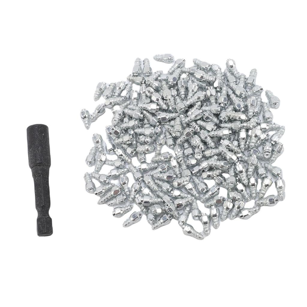 200PCS Tire Snow Studs Anti Skid Ice Stud Tyre Spike Wear Proof ATV Tire Studs with Installation Tool for Motorcycle