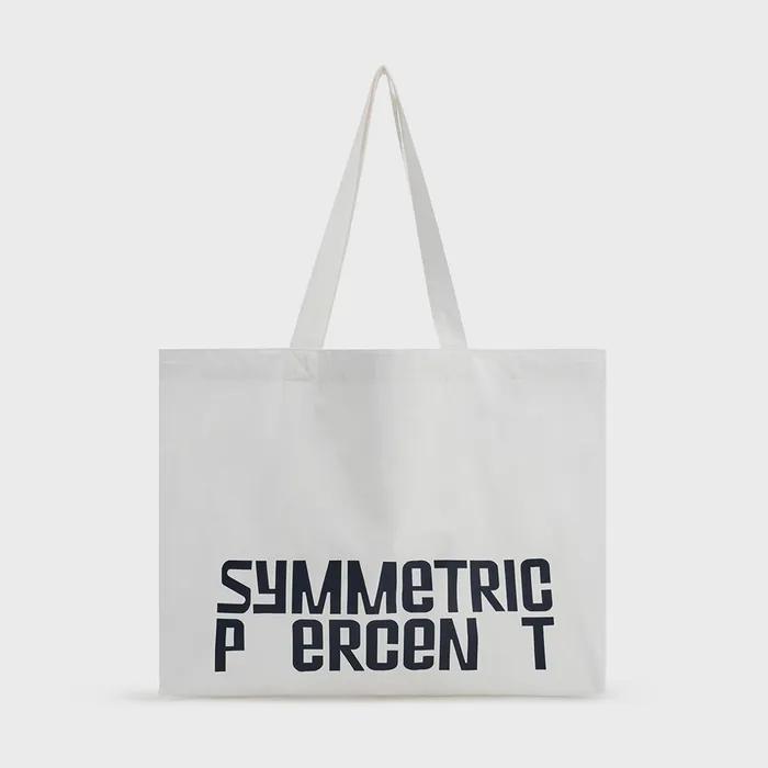 Color Logo Cotton Bag / White