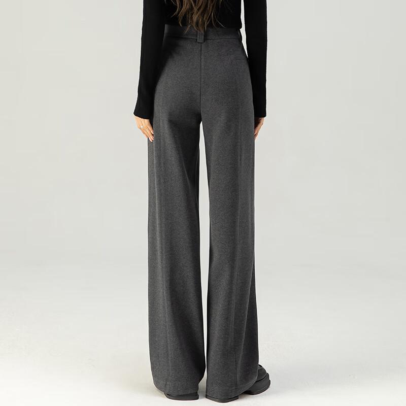 Fanzhen Women's 2024 A/W Thickened Woolen Wide-Leg Casual Trousers