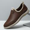 Fashion New Casual Men Shoes Adult Male Footwear Handmade Boat Shoes Leather Male Loafers Men Design Moccasin Fashion Slip on Soft Flat