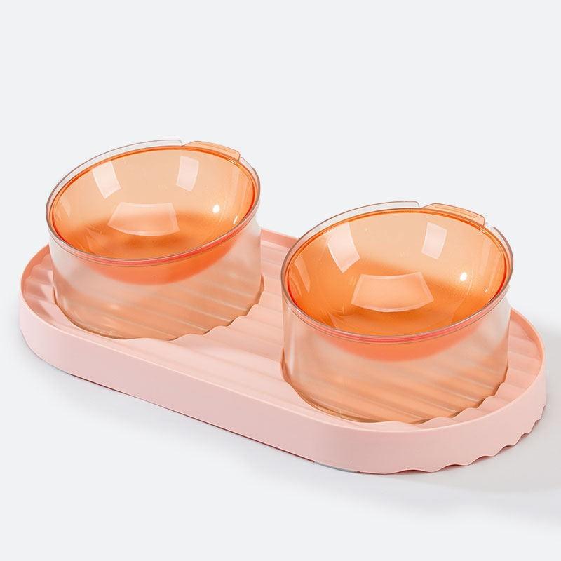 

Миска для кошек из нержавеющей стали, двойная наклонная миска для корма для собак и кошек, миска для воды для кошек, миска для корма для кошек, устойчивая к ударам миска для кормления собак 38*19*10cm