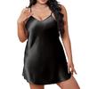 Women's Plus Size Satin Spaghetti Strap Nightgown Sleeveless Nightdress Loungewear
