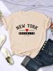 New York Brooklyn City Vibes Letter Print T Shirt Women Breathable Casual Tshirt Street Hip Hop Crop Top Summer Fashion Clothes