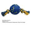 Dog Ball Chew Toy Teeth Cleaning Toy Interactive Rope Knot Tug-of-War Toy for Small to Large Dogs Fetch Training
