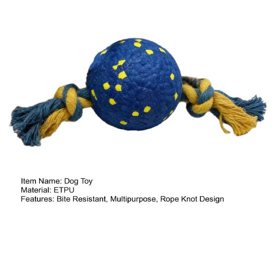 Dog Ball Chew Toy Teeth Cleaning Toy Interactive Rope Knot Tug-of-War Toy for Small to Large Dogs Fetch Training