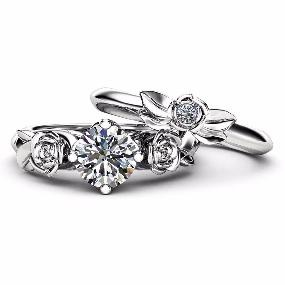 Prong-Set Pink Peach Heart Zircon Ring with Teardrop Diamond for Women