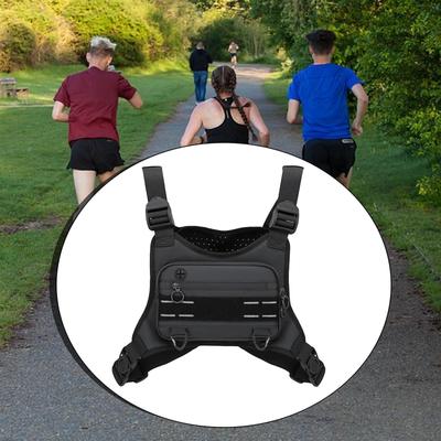 Outdoor Brusttasche Rig Weste Pack Reise mit Reißverschlusszieher und Clips Utility Neopren für
