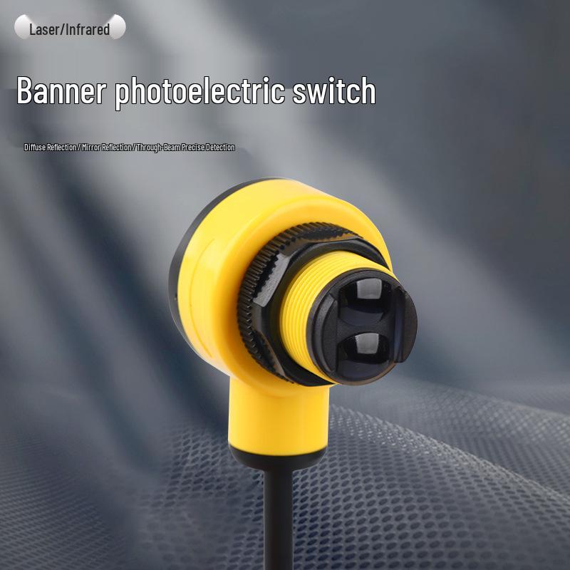 M18 Ultra-Short Diffuse Reflective Laser Sensor - Adjustable NPN Infrared Switch