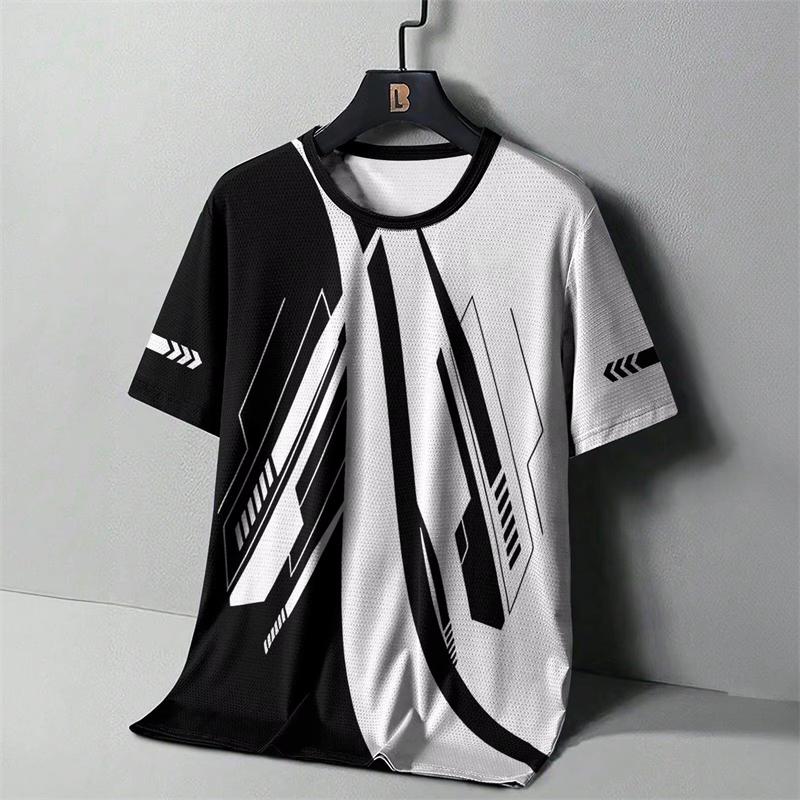 Simple Fashion Striped Graphic T Shirts  Summer Casual Short Sleeve 3D Printed O Neck T-shirts Loose Breathable Fitness Tees