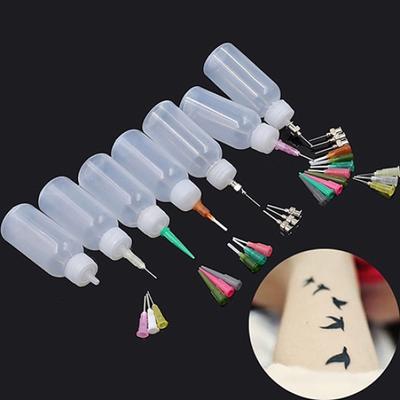 Henna Tattoo Applicator Knijp Plastic Tekening Fles Detaillering Nozzle Tip Set